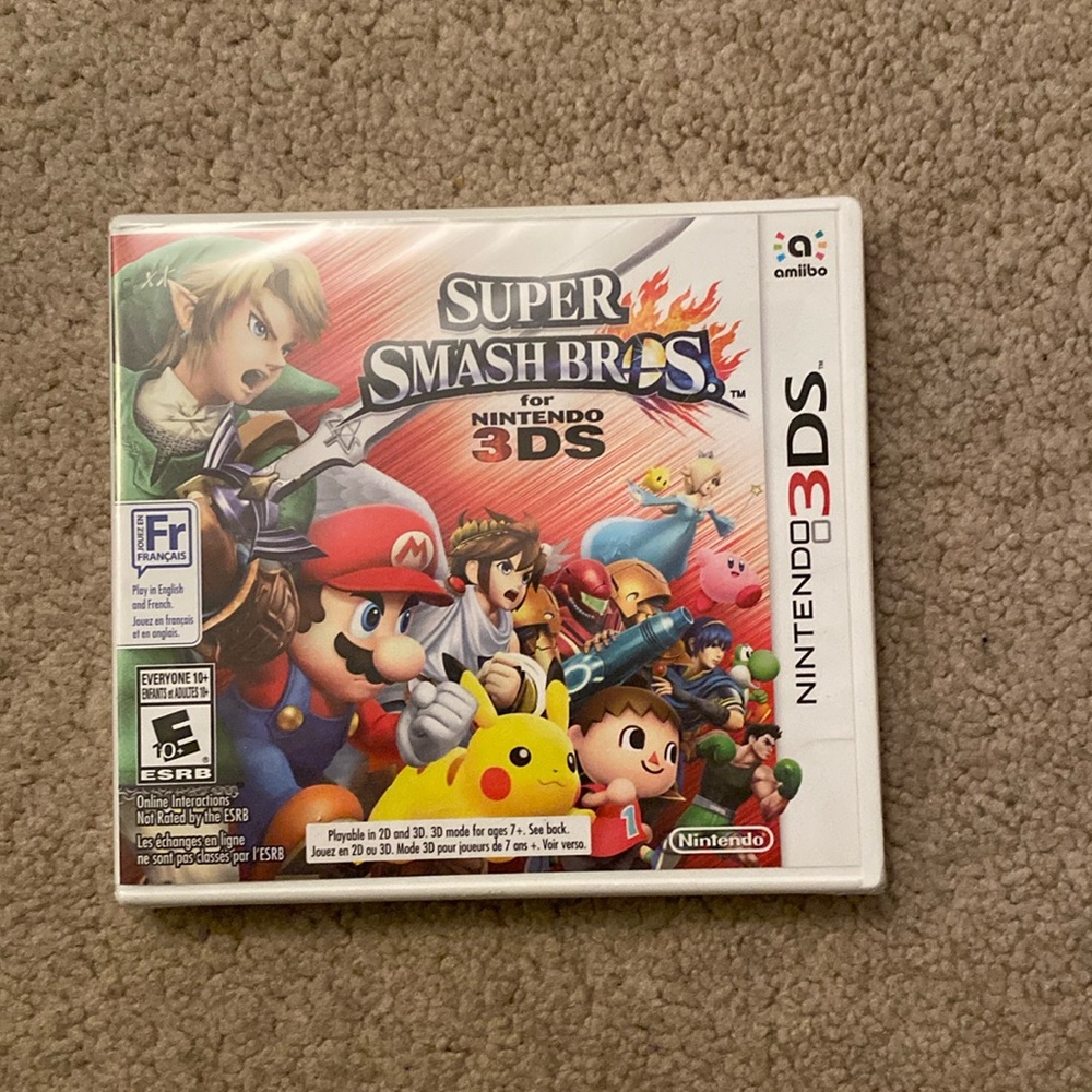 Nintendo 3DS game - Super SmashBros.